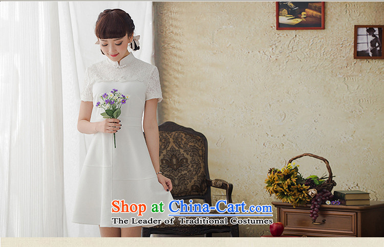 A Pinwheel Without Wind Yat White Rose ethnic women Antique Lace white short-sleeved dresses Spring/Summer 2015 new white L picture, prices, brand platters! The elections are supplied in the national character of distribution, so action, buy now enjoy more preferential! As soon as possible.
