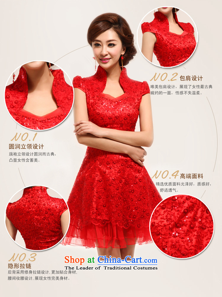 Honeymoon bride 2015 new bride short of Qipao summer improved qipao bows Services Red Sau San qipao summer RED M picture, prices, brand platters! The elections are supplied in the national character of distribution, so action, buy now enjoy more preferential! As soon as possible.