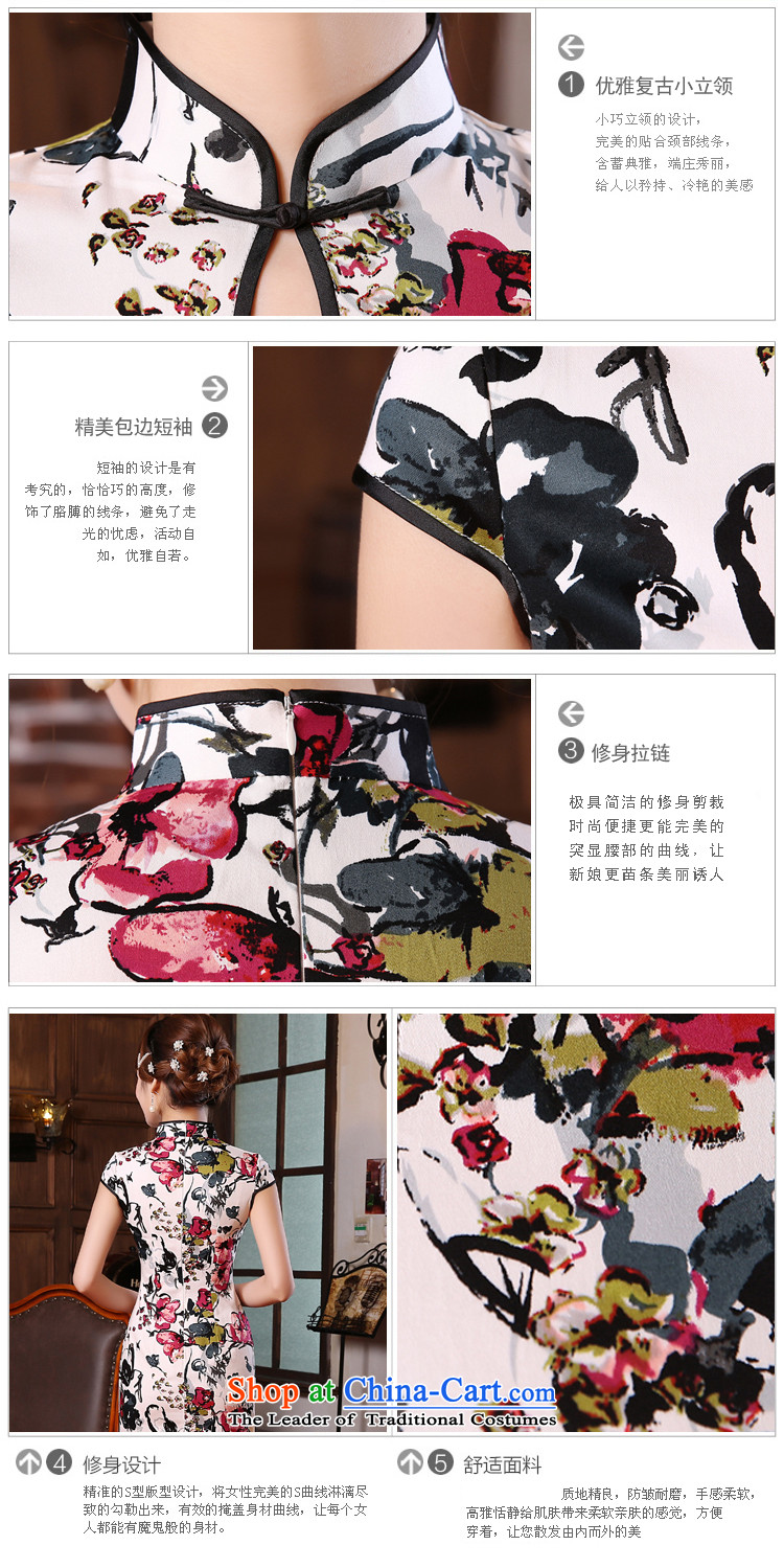 Land 2015 summer morning new Stylish retro short of improved cheongsam dress Chinese Daily,red XXL picture, prices, brand platters! The elections are supplied in the national character of distribution, so action, buy now enjoy more preferential! As soon as possible.