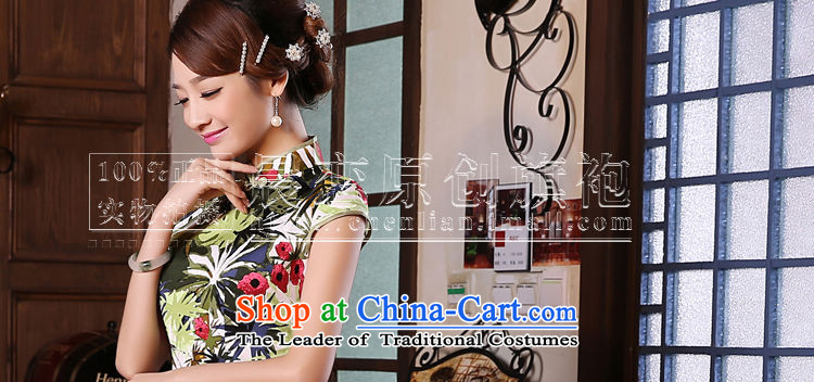 Land 2015 summer morning new Stylish retro short of improved cheongsam dress Chinese daily green dye 155/S green picture, prices, brand platters! The elections are supplied in the national character of distribution, so action, buy now enjoy more preferential! As soon as possible.