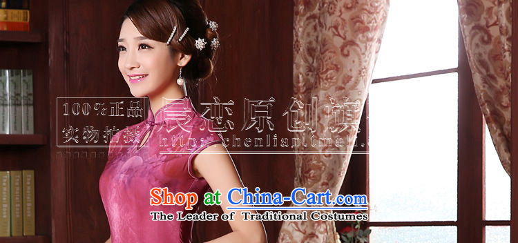 Morning new qipao Land summer retro long improved stylish herbs extract silk Chinese cheongsam dress in red in the red L picture, prices, brand platters! The elections are supplied in the national character of distribution, so action, buy now enjoy more preferential! As soon as possible.