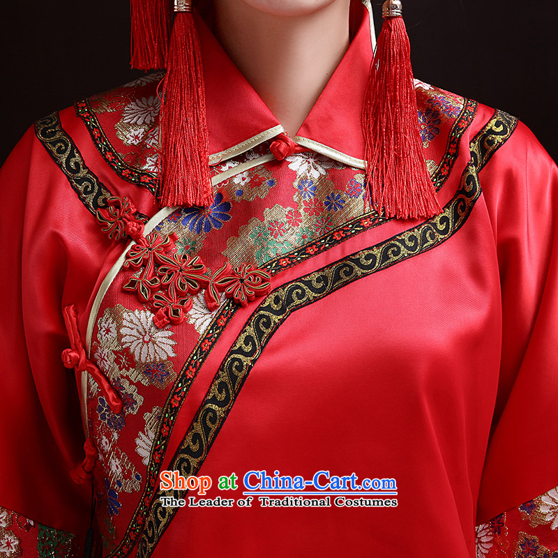 The dumping of the wedding dress Soo-wo service bridal dresses red Chinese Antique bows to marry Miss Cyd kimono large red S, dumping pregnant women of the wedding dress shopping on the Internet has been pressed.
