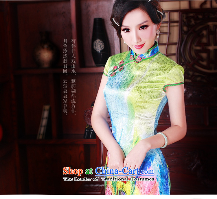 After a new 2015 wind cheongsam dress Stylish retro Sau San-to-day short improvement of qipao dresses 5006 Suit M pictures, prices, brand platters! The elections are supplied in the national character of distribution, so action, buy now enjoy more preferential! As soon as possible.