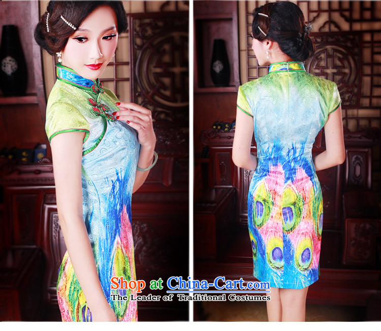 After a new 2015 wind cheongsam dress Stylish retro Sau San-to-day short improvement of qipao dresses 5006 Suit M pictures, prices, brand platters! The elections are supplied in the national character of distribution, so action, buy now enjoy more preferential! As soon as possible.