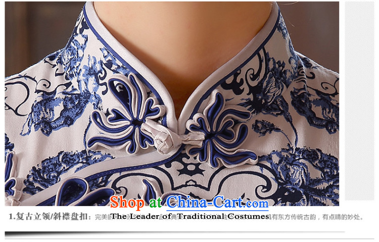 [Sau Kwun Tong] Cheong Wa Dae 2015 Summer porcelain cheongsam dress improved stylish dress QD5132 blue and white M pictures, prices, brand platters! The elections are supplied in the national character of distribution, so action, buy now enjoy more preferential! As soon as possible.