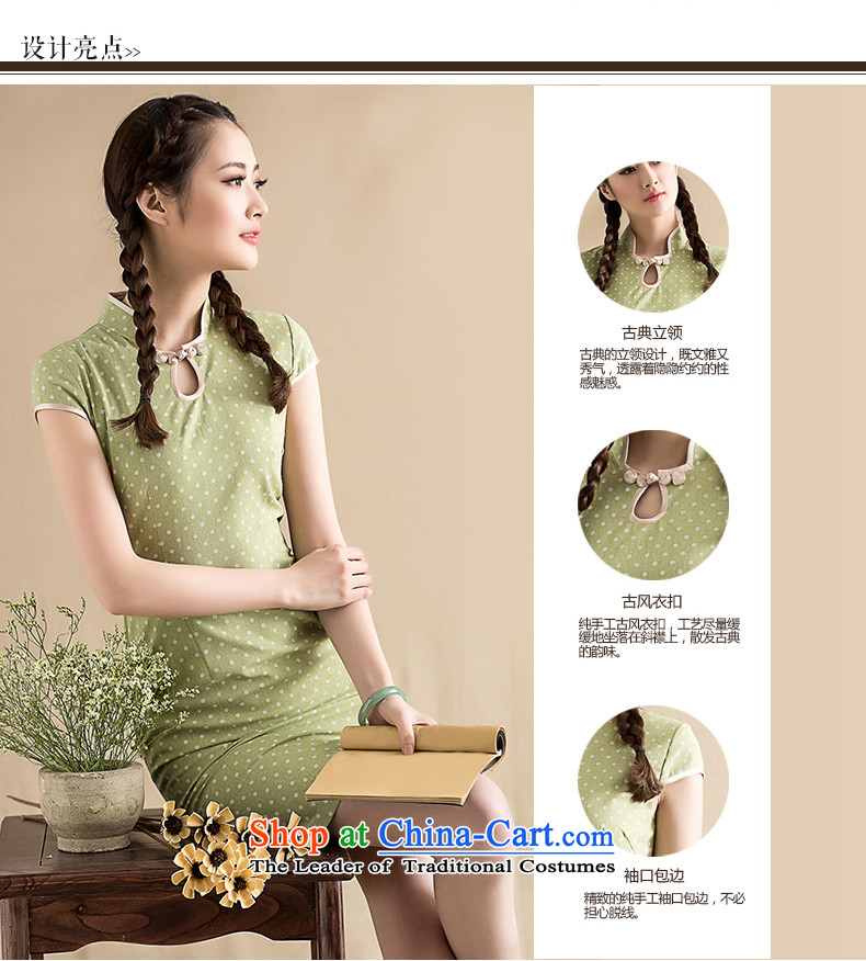The seal on 2015 Original wave point cotton linen arts cheongsam elegance with Chinese cheongsam dress improved picture color pictures, prices, XL brand platters! The elections are supplied in the national character of distribution, so action, buy now enjoy more preferential! As soon as possible.