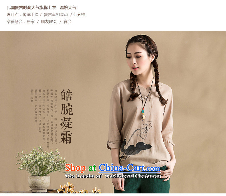 The seal on the original cotton linen blouses daily cultural nostalgia for the hand-painted Sau San Lotus loose Chinese Han-girl- XL Photo, prices, brand platters! The elections are supplied in the national character of distribution, so action, buy now enjoy more preferential! As soon as possible.