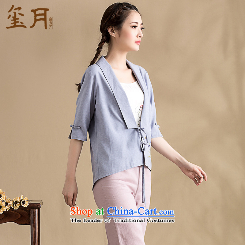 The seal on the original cotton linen country fresh spring cotton linen blouses relaxd atmosphere of national quality shirts female light purple M seal decreased by , , , shopping on the Internet