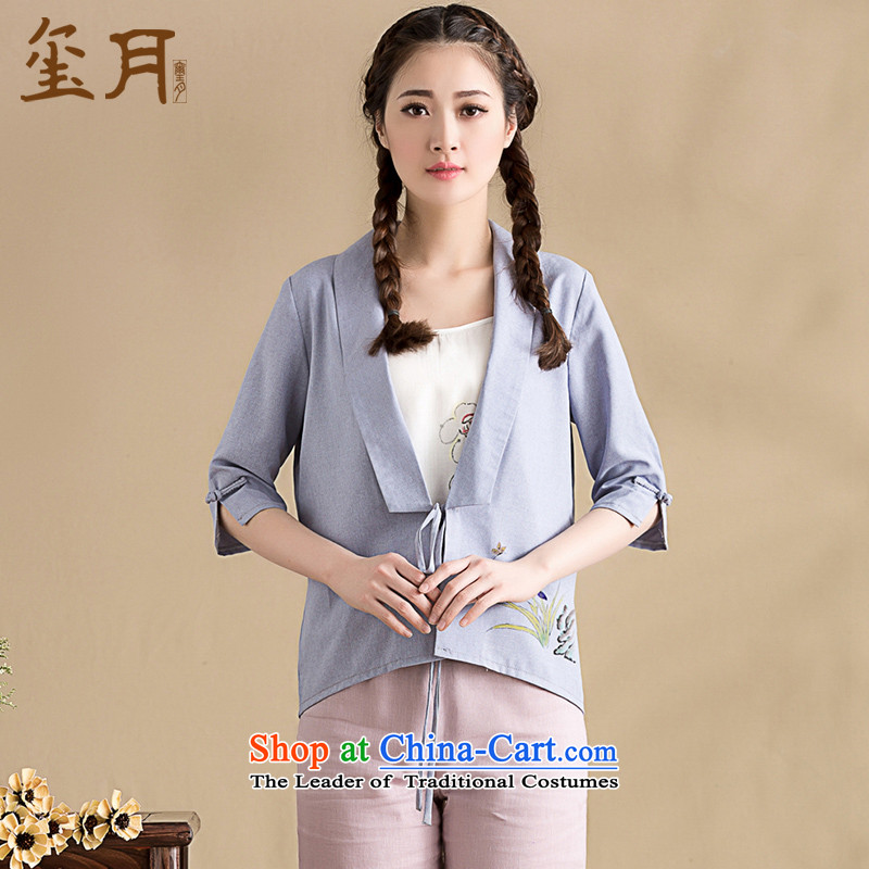 The seal on the original cotton linen country fresh spring cotton linen blouses relaxd atmosphere of national quality shirts female light purple M seal decreased by , , , shopping on the Internet