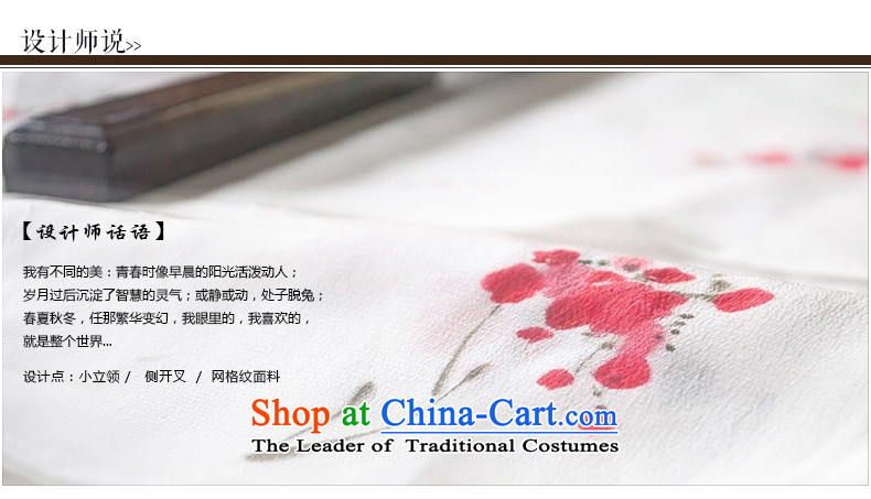 The seal on the original cotton linen clothes is pressed qipao hand-painted orchid blouses Sau San video thin Chinese T-shirt female Blue M picture, prices, brand platters! The elections are supplied in the national character of distribution, so action, buy now enjoy more preferential! As soon as possible.