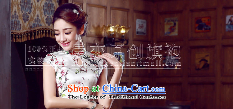 Morning new qipao Land summer retro long improved stylish herbs extract silk Chinese cheongsam dress toner Mui Phillips-head, XXL picture, prices, brand platters! The elections are supplied in the national character of distribution, so action, buy now enjoy more preferential! As soon as possible.