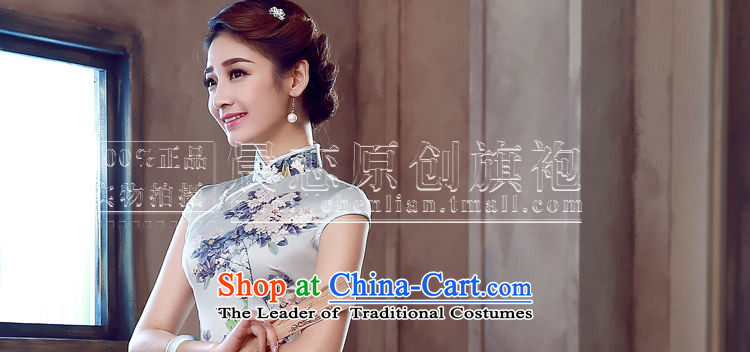 Morning new qipao land 2015 summer short of improvement and Stylish retro herbs extract Chinese qipao Silk flower and light gray L picture, prices, brand platters! The elections are supplied in the national character of distribution, so action, buy now enjoy more preferential! As soon as possible.