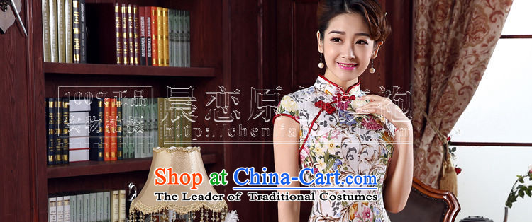Land 2015 summer morning new Stylish retro short of improved cheongsam dress Chinese daily cotton twist the following red XL Photo, prices, brand platters! The elections are supplied in the national character of distribution, so action, buy now enjoy more preferential! As soon as possible.