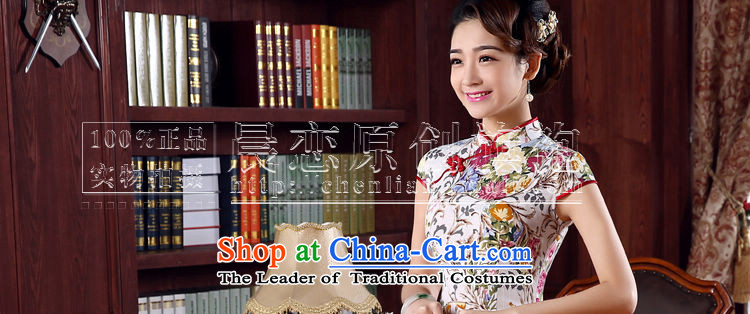 Land 2015 summer morning new Stylish retro short of improved cheongsam dress Chinese daily cotton twist the following red XL Photo, prices, brand platters! The elections are supplied in the national character of distribution, so action, buy now enjoy more preferential! As soon as possible.