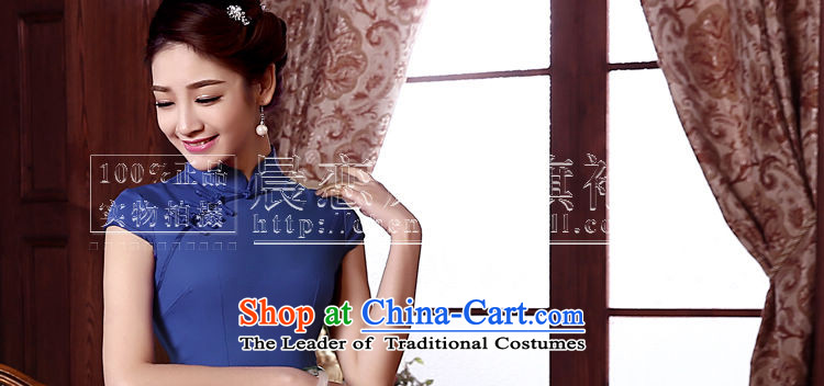 Land 2015 summer morning new Stylish retro short of improved cheongsam dress Chinese Daily Solid Pure color green M picture, prices, brand platters! The elections are supplied in the national character of distribution, so action, buy now enjoy more preferential! As soon as possible.