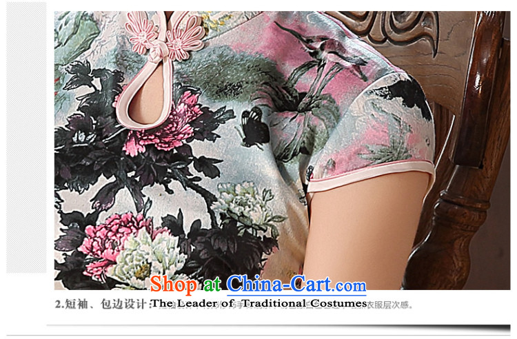 [Sau Kwun Tong] Color 2015 summer escape new improvements in the stylish retro long cheongsam dress suit XL Photo, prices, brand platters! The elections are supplied in the national character of distribution, so action, buy now enjoy more preferential! As soon as possible.