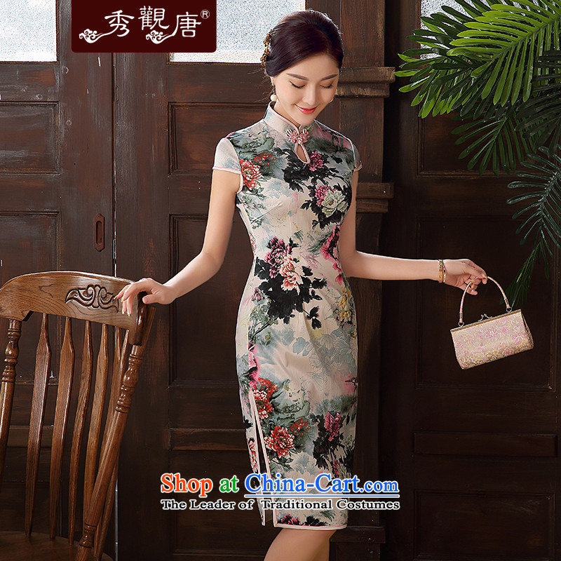[Sau Kwun Tong] Color 2015 summer escape new improvements in the stylish retro long cheongsam dress suit XL, Sau Kwun Tong shopping on the Internet has been pressed.