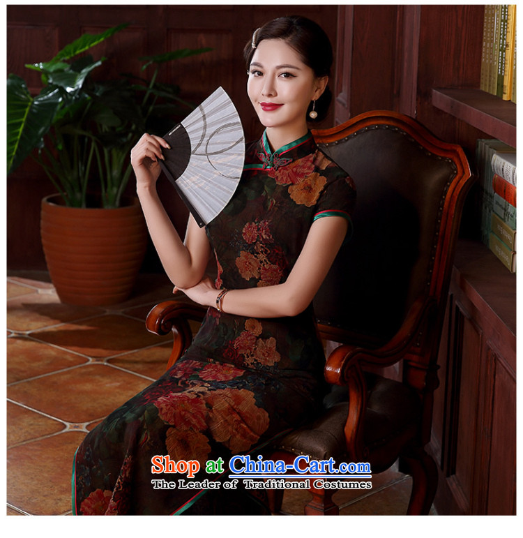 [Sau Kwun Tong] 2015 summer flowers gardenias new cloud of incense yarn long silk cheongsam dress QD5118 upscale suit L picture, prices, brand platters! The elections are supplied in the national character of distribution, so action, buy now enjoy more preferential! As soon as possible.