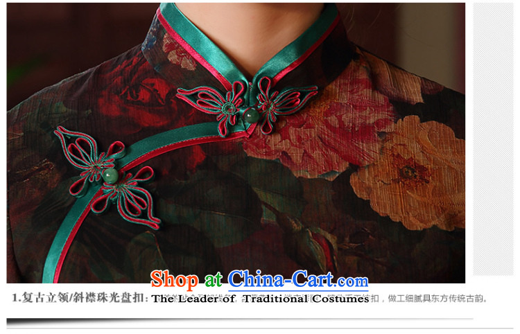 [Sau Kwun Tong] 2015 summer flowers gardenias new cloud of incense yarn long silk cheongsam dress QD5118 upscale suit L picture, prices, brand platters! The elections are supplied in the national character of distribution, so action, buy now enjoy more preferential! As soon as possible.