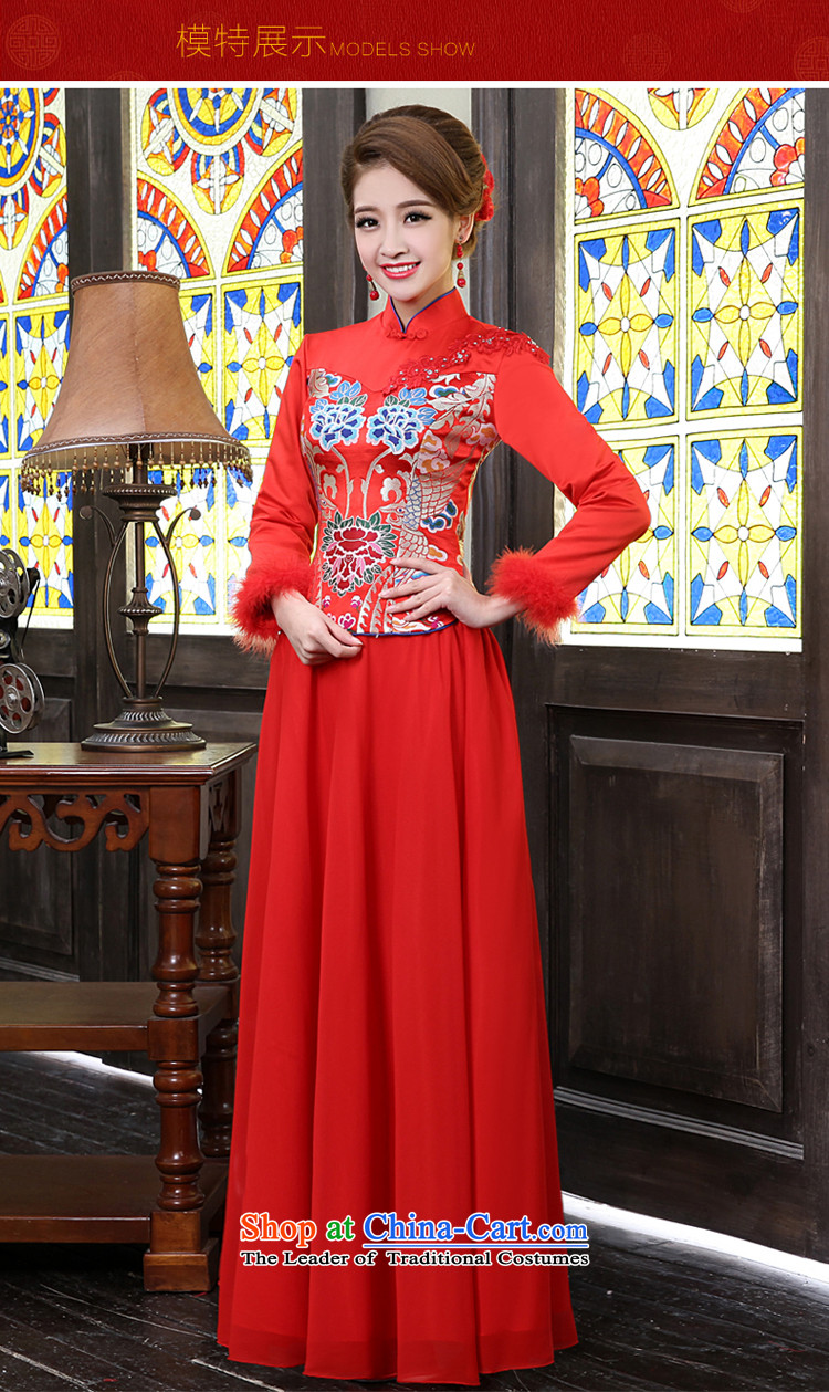 Martin Taylor spring and autumn bride wedding dress improved China wind clip cotton、Qipao Length of Chinese wedding services female red red bows XL Photo, prices, brand platters! The elections are supplied in the national character of distribution, so action, buy now enjoy more preferential! As soon as possible.