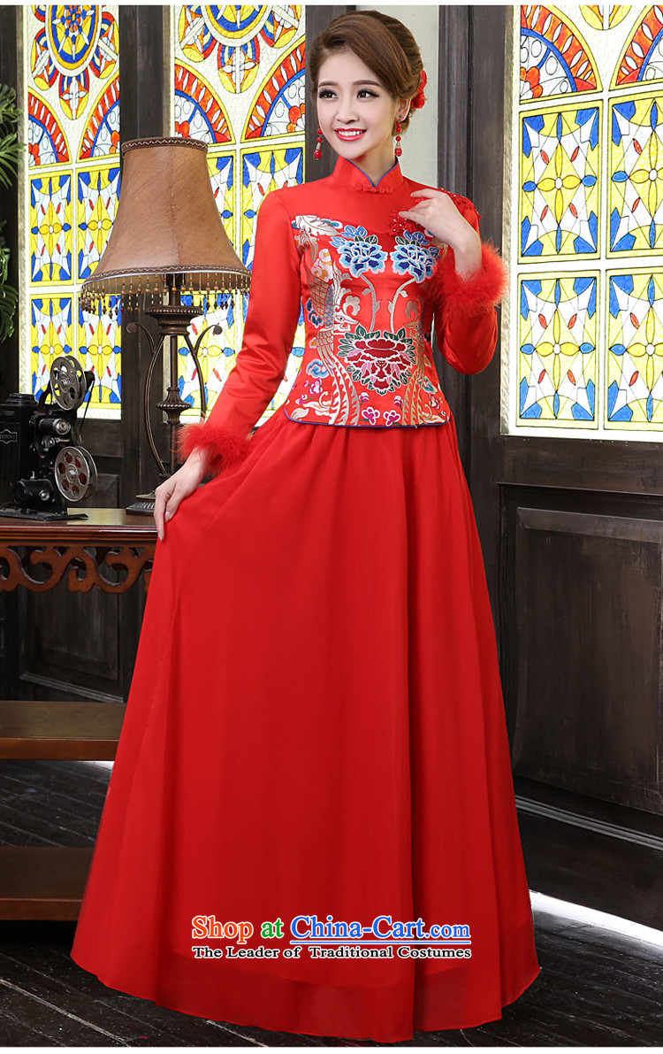 Martin Taylor spring and autumn bride wedding dress improved China wind clip cotton、Qipao Length of Chinese wedding services female red red bows XL Photo, prices, brand platters! The elections are supplied in the national character of distribution, so action, buy now enjoy more preferential! As soon as possible.