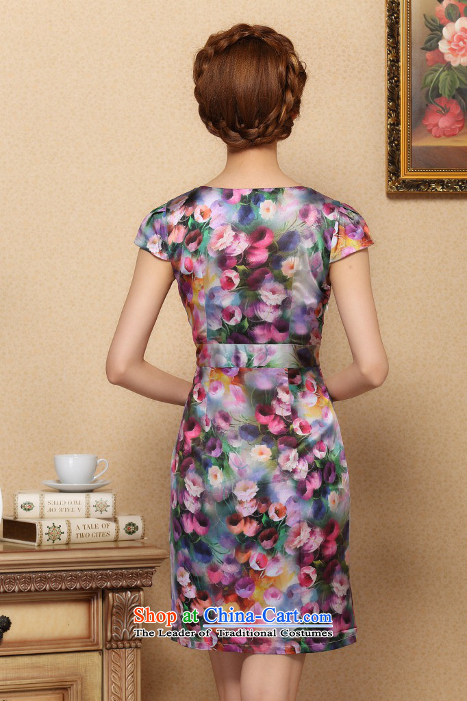 Spend the summer figure for women with HIV OSCE d cool, silk short-sleeved video thin dresses retro suit herbs extract cheongsam dress figure color M brand, prices, picture platters! The elections are supplied in the national character of distribution, so action, buy now enjoy more preferential! As soon as possible.
