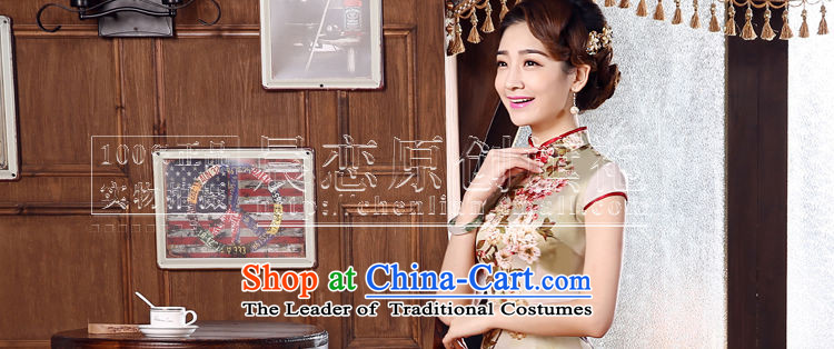 Morning new qipao land 2015 summer short of improvement and Stylish retro sauna Silk Cheongsam autumn silk Chinese MUI 155/S suit picture, prices, brand platters! The elections are supplied in the national character of distribution, so action, buy now enjoy more preferential! As soon as possible.