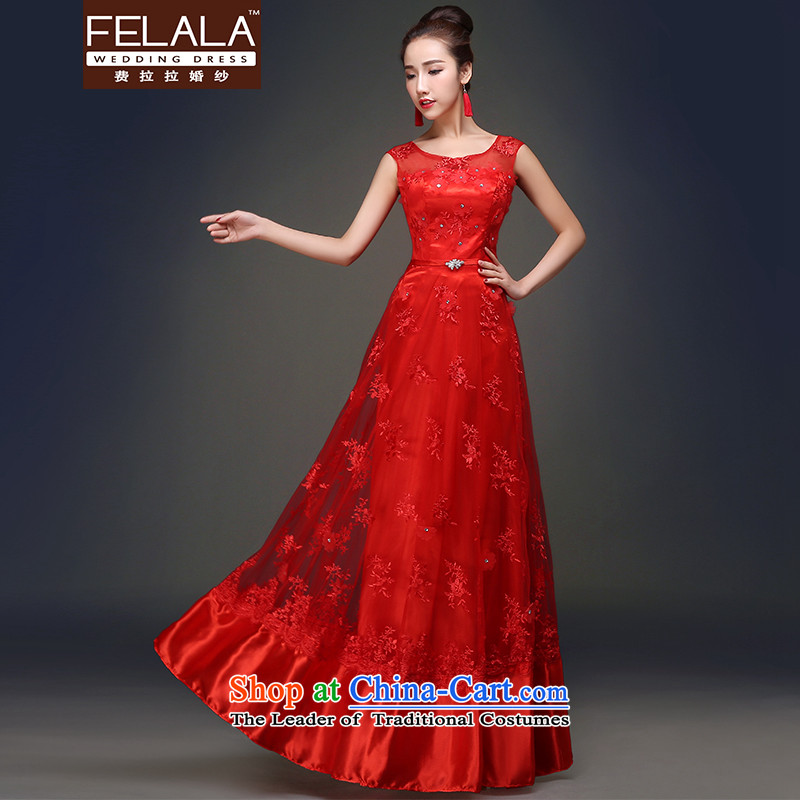 Ferrara?in spring and summer 2015 new classic sweet round-neck collar align shoulders in embroidery lace dress?L?Suzhou Shipment