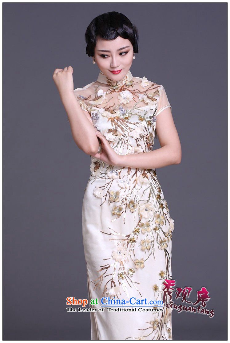 Sau Kwun Tong Yu-ling, upscale /2015 qipao gown/Long) classic high on the forklift truck spring evening G92118 female red L picture, prices, brand platters! The elections are supplied in the national character of distribution, so action, buy now enjoy more preferential! As soon as possible.