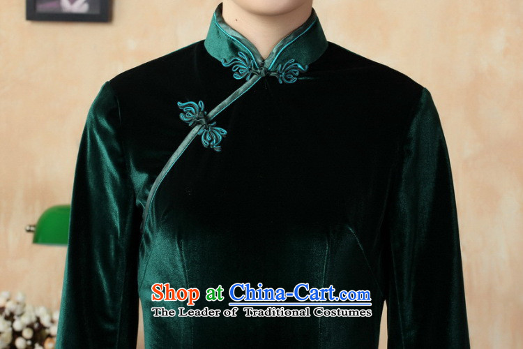 Floral Autumn and Winter Female Stylish retro Solid Color Chinese cheongsam look like collar scouring pads in Sau San cheongsam dress -A cuff black 2XL Photo, prices, brand platters! The elections are supplied in the national character of distribution, so action, buy now enjoy more preferential! As soon as possible.
