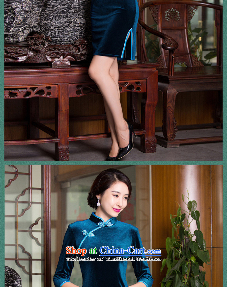 Dan smoke Tang dynasty cheongsam dress new pure color and the Stretch Wool qipao seven gold cuff improved qipao -A black L picture, prices, brand platters! The elections are supplied in the national character of distribution, so action, buy now enjoy more preferential! As soon as possible.