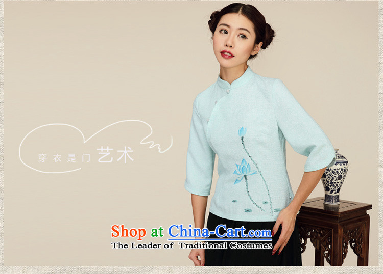 Products for the new fall short of Ramadan) 2015 ethnic retro-clip improved Han-Sau San Tong blouses light green L picture, prices, brand platters! The elections are supplied in the national character of distribution, so action, buy now enjoy more preferential! As soon as possible.