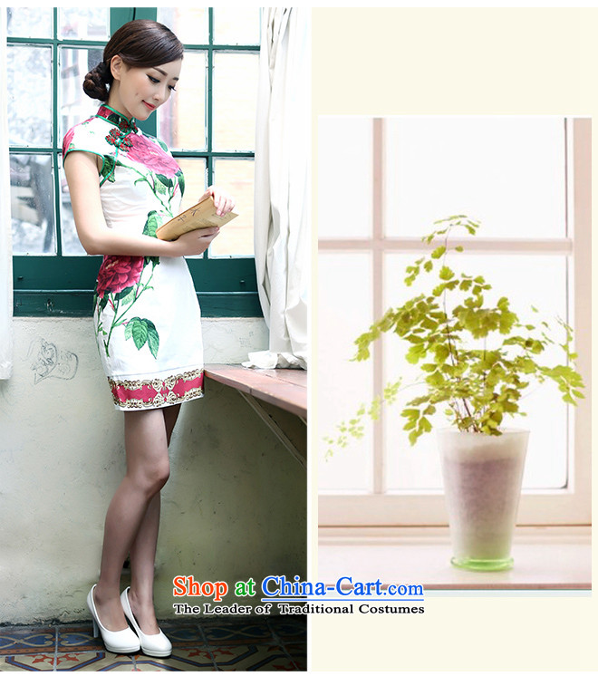 I should be grateful if you would have the escape lady Kyung Spring Summer daily cheongsam dress stylish improved national wind cheongsam dress White 2XL Photo, prices, brand platters! The elections are supplied in the national character of distribution, so action, buy now enjoy more preferential! As soon as possible.