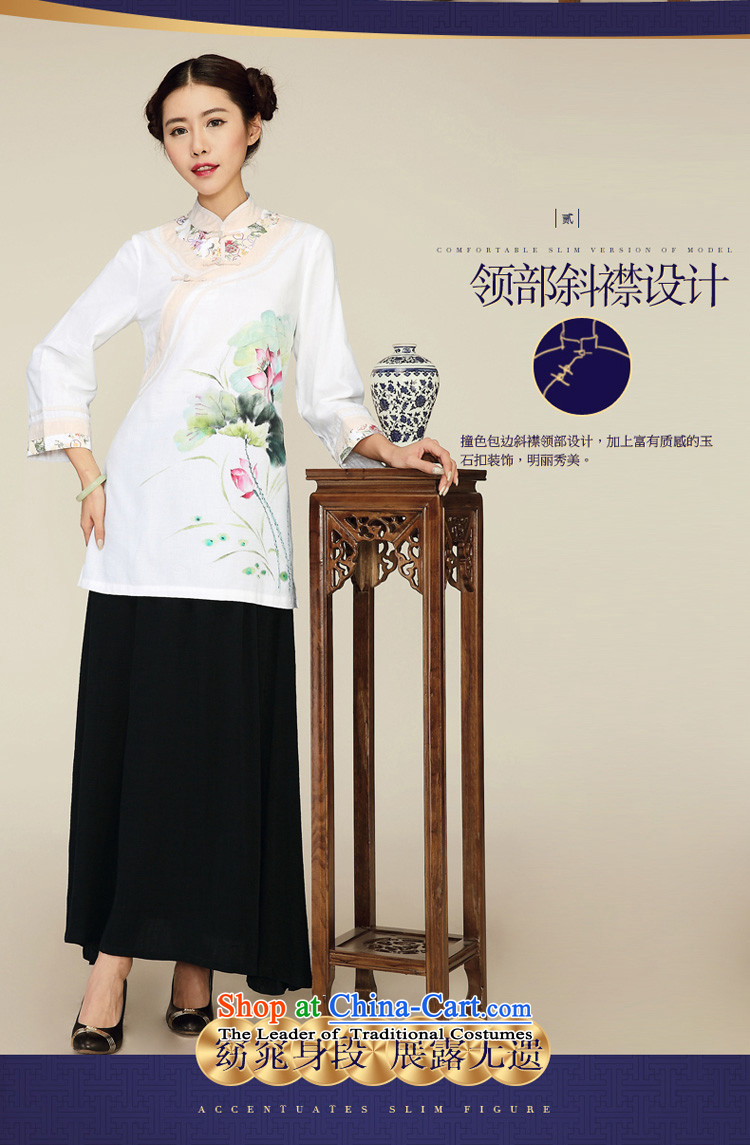 No. Tang Spring Ramadan 2015 New China wind retro Sau San long cotton Linen Dress Shirt qipao improved white S picture, prices, brand platters! The elections are supplied in the national character of distribution, so action, buy now enjoy more preferential! As soon as possible.