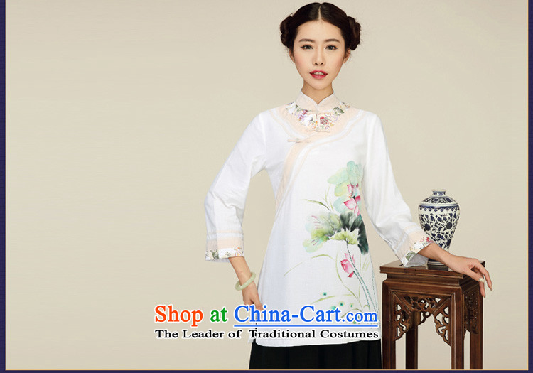 No. Tang Spring Ramadan 2015 New China wind retro Sau San long cotton Linen Dress Shirt qipao improved white S picture, prices, brand platters! The elections are supplied in the national character of distribution, so action, buy now enjoy more preferential! As soon as possible.
