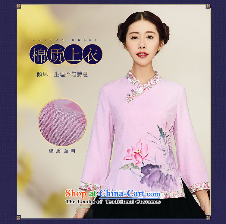 Products for the new fall short of Ramadan) Ethnic cotton linen retro improved Tang Dynasty Chinese blouses light purple S picture, prices, brand platters! The elections are supplied in the national character of distribution, so action, buy now enjoy more preferential! As soon as possible.