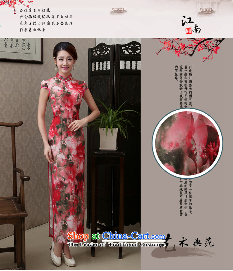 The spring and summer of 2015, Martin Taylor new daily long qipao retro improved graphics thin cheongsam dress Sau San sycamore cheongsam red XL Photo, prices, brand platters! The elections are supplied in the national character of distribution, so action, buy now enjoy more preferential! As soon as possible.