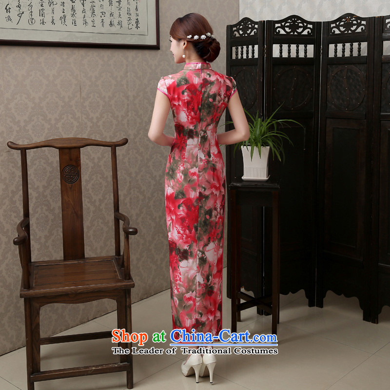 The spring and summer of 2015, Martin Taylor new daily long qipao retro improved graphics thin cheongsam dress Sau San sycamore cheongsam red XL, Martin (TAILEMARTIN Taylor) , , , shopping on the Internet