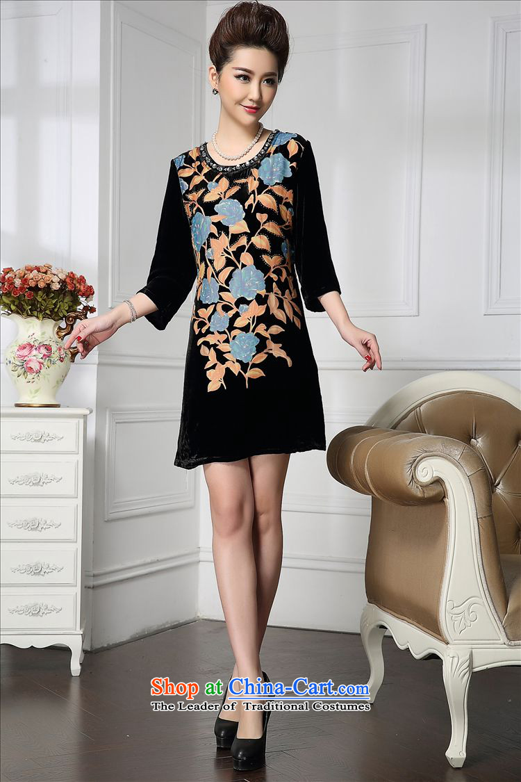 Forest narcissus spring and autumn 2015 install new stylish manually staple pattern in the Pearl River Delta rose long herbs extract stitching velvet HGL-669 XXXL Blue Photo, prices, brand platters! The elections are supplied in the national character of distribution, so action, buy now enjoy more preferential! As soon as possible.