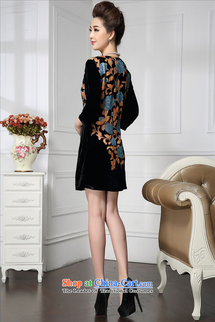 Forest narcissus spring and autumn 2015 install new stylish manually staple pattern in the Pearl River Delta rose long herbs extract stitching velvet HGL-669 XXXL Blue Photo, prices, brand platters! The elections are supplied in the national character of distribution, so action, buy now enjoy more preferential! As soon as possible.