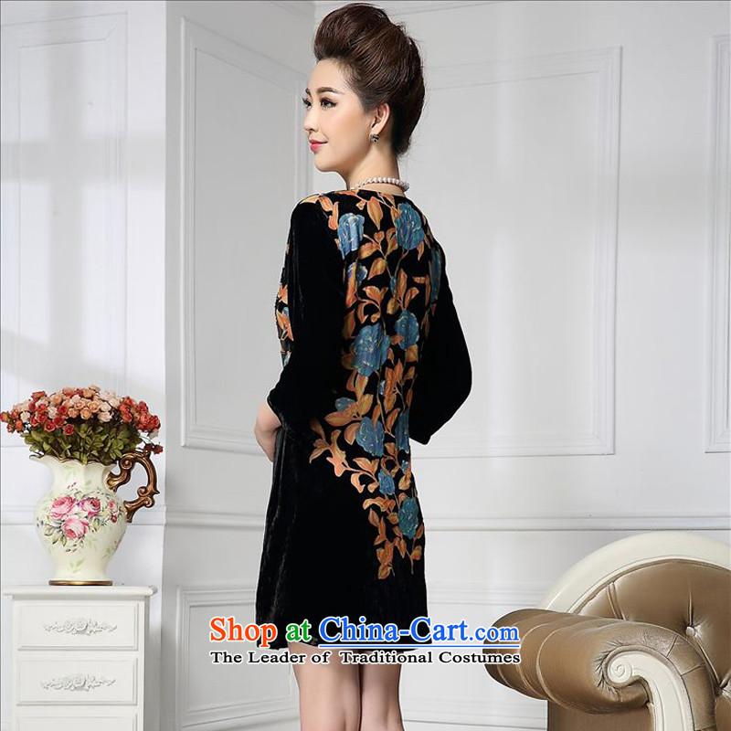 Forest narcissus spring and autumn 2015 install new stylish manually staple pattern in the Pearl River Delta rose long herbs extract stitching velvet HGL-669 XXXL, Blue Mountain Oolong Tea senlinshuixian forest) , , , shopping on the Internet