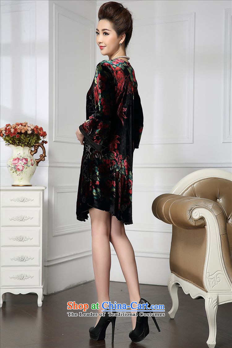 Forest narcissus spring and autumn 2015 install new stylish wide sleeves manually staple court beads in flower long herbs extract stitching velvet HGL-666 wine red XXL picture, prices, brand platters! The elections are supplied in the national character of distribution, so action, buy now enjoy more preferential! As soon as possible.