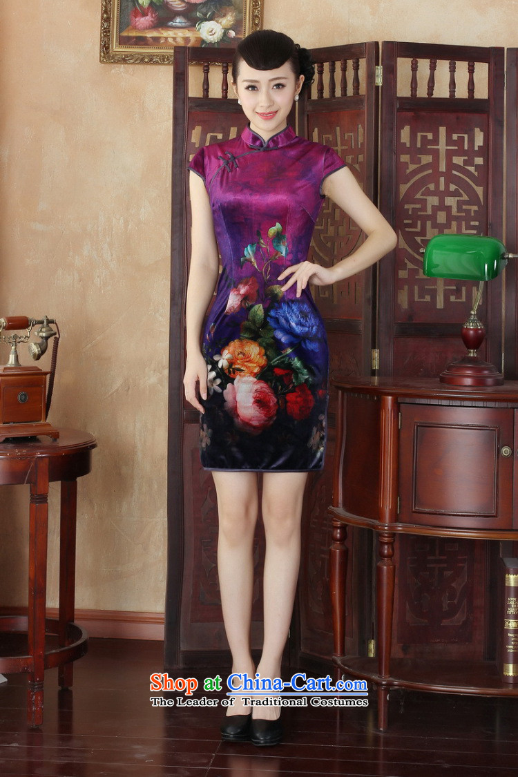 Spend the day-to-day cheongsam dress figure for summer new Chinese improved hand-painted silk cheongsam stylish beauty Kim short qipao figure color M brand, prices, picture platters! The elections are supplied in the national character of distribution, so action, buy now enjoy more preferential! As soon as possible.