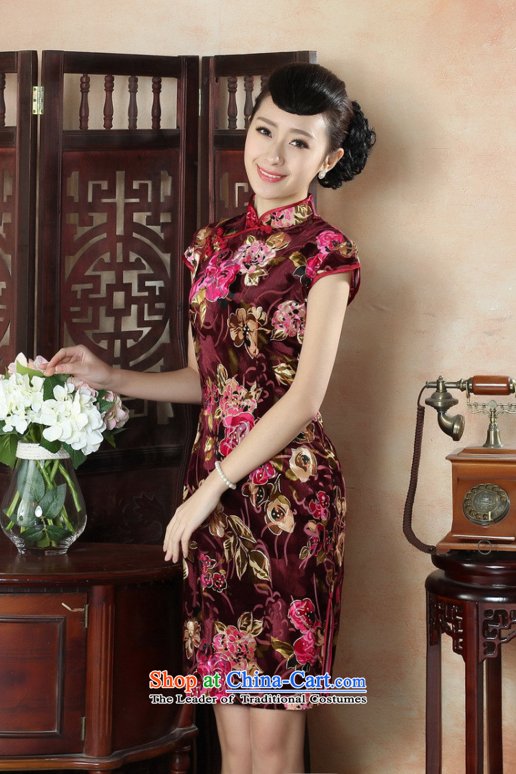 Dan breathing new for women cheongsam Tang Dynasty Chinese collar Kim scouring pads qipao stylish improved daily short Sau San cheongsam dress) No. 1 color photo 2XL, prices, brand platters! The elections are supplied in the national character of distribution, so action, buy now enjoy more preferential! As soon as possible.