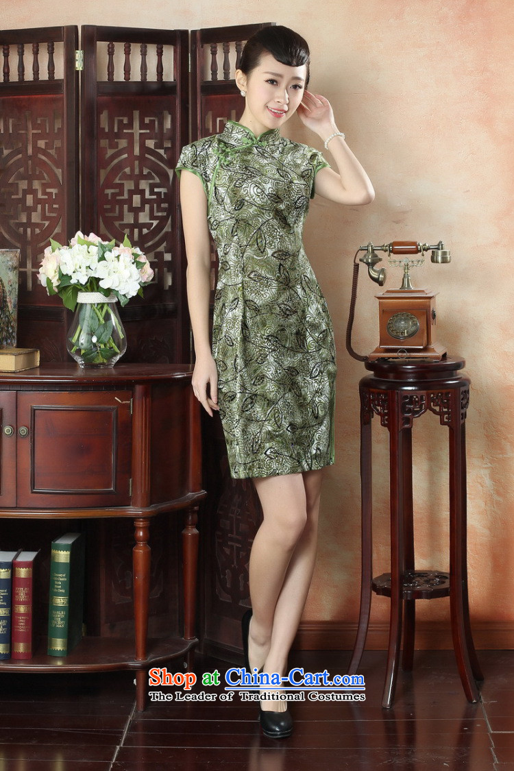 Dan breathing new for women cheongsam Tang Dynasty Chinese collar Kim scouring pads qipao stylish improved daily short Sau San cheongsam dress) No. 1 color photo 2XL, prices, brand platters! The elections are supplied in the national character of distribution, so action, buy now enjoy more preferential! As soon as possible.