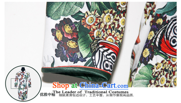 After a day of Wind China wind in 2015 Stamp cuff cheongsam dress Stylish retro spring female qipao 5203 suit L picture, prices, brand platters! The elections are supplied in the national character of distribution, so action, buy now enjoy more preferential! As soon as possible.