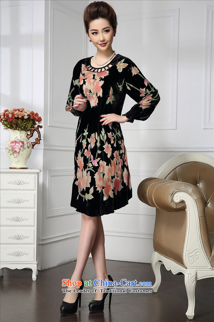 Forest narcissus spring and autumn 2015 Install new round-neck collar diamond producing cuffs Tang dynasty mother replacing cheongsam silk stitching sauna silk velvet dresses HGL-658 toner flower XXL picture, prices, brand platters! The elections are supplied in the national character of distribution, so action, buy now enjoy more preferential! As soon as possible.