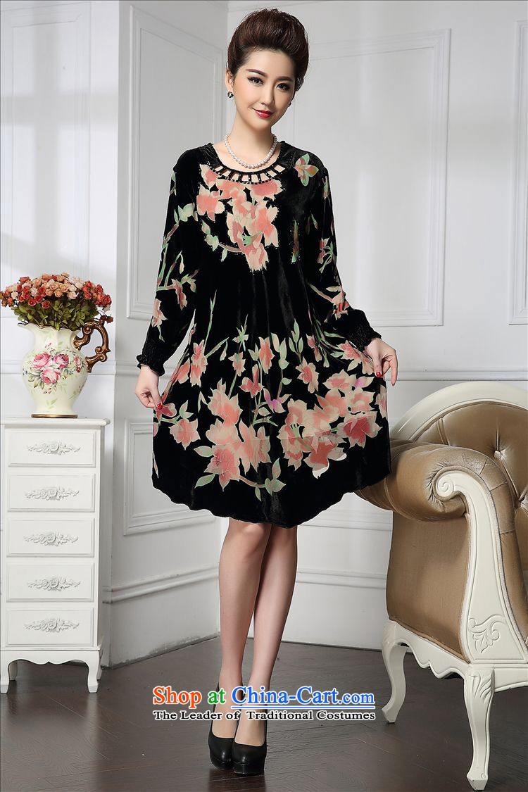 Forest narcissus spring and autumn 2015 Install new round-neck collar diamond producing cuffs Tang dynasty mother replacing cheongsam silk stitching sauna silk velvet dresses HGL-658 toner flower XXL picture, prices, brand platters! The elections are supplied in the national character of distribution, so action, buy now enjoy more preferential! As soon as possible.