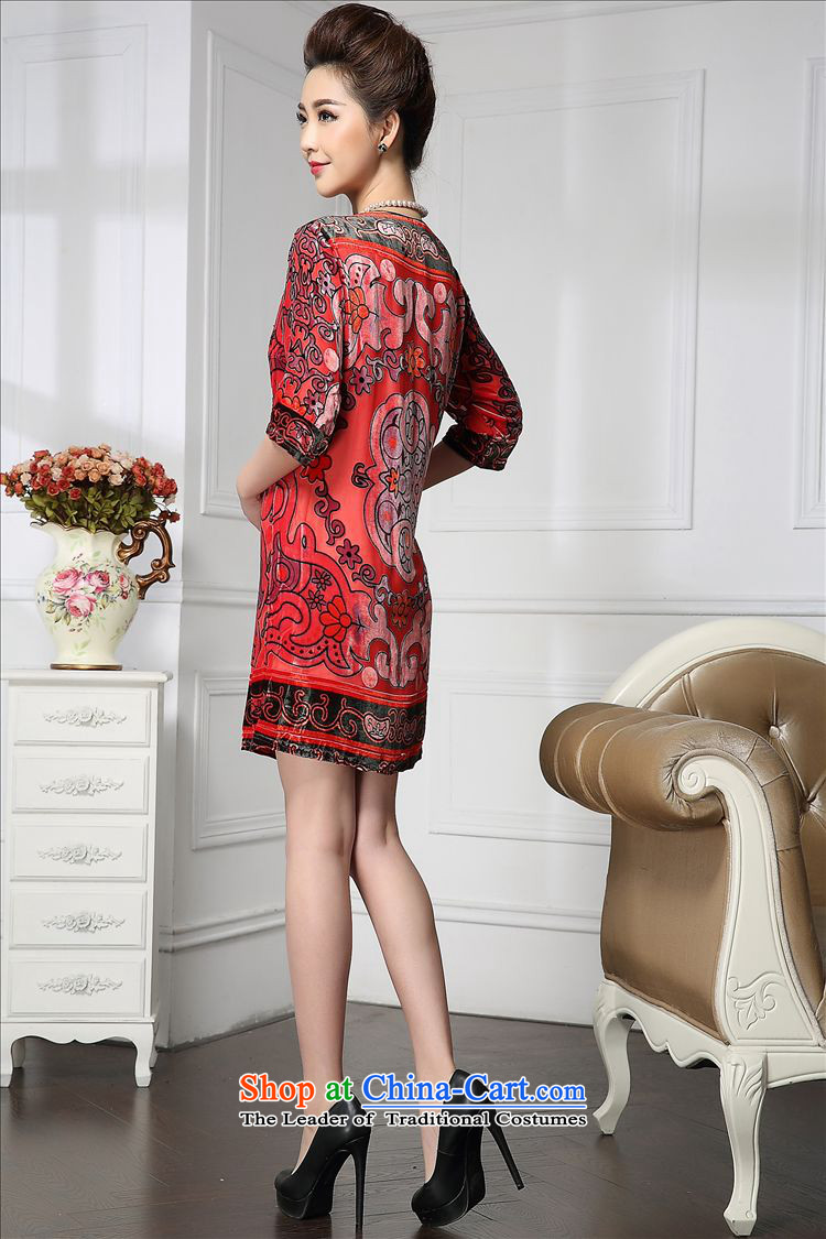 Forest narcissus spring and autumn 2015 Install new staple pattern pearl retro Tang Dynasty Silk Cheongsam with mother stitching sauna silk velvet dresses HGL-653 retro pattern XXXL picture, prices, brand platters! The elections are supplied in the national character of distribution, so action, buy now enjoy more preferential! As soon as possible.