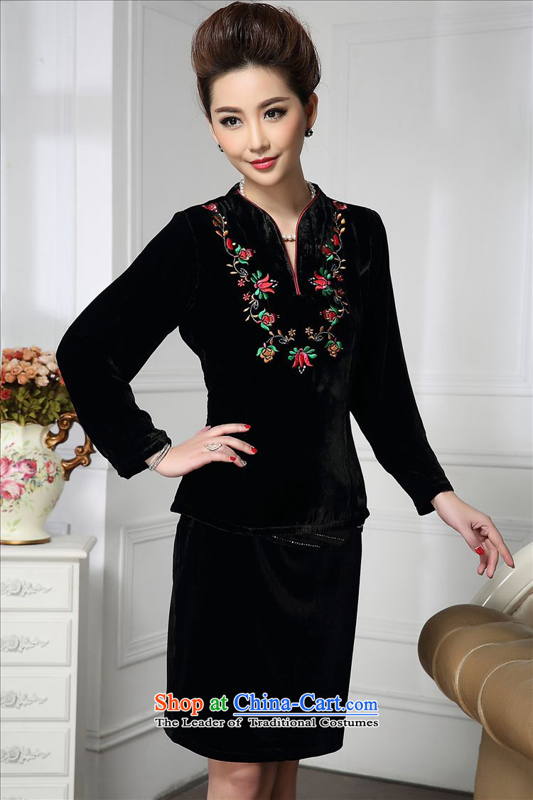 Forest narcissus spring and autumn 2015 install new collar embroidery Tang dynasty mother replacing qipao silk stitching herbs extract lint-free t-shirt color picture XXXL HGL-498 picture, prices, brand platters! The elections are supplied in the national character of distribution, so action, buy now enjoy more preferential! As soon as possible.
